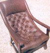 Leather smoking chair